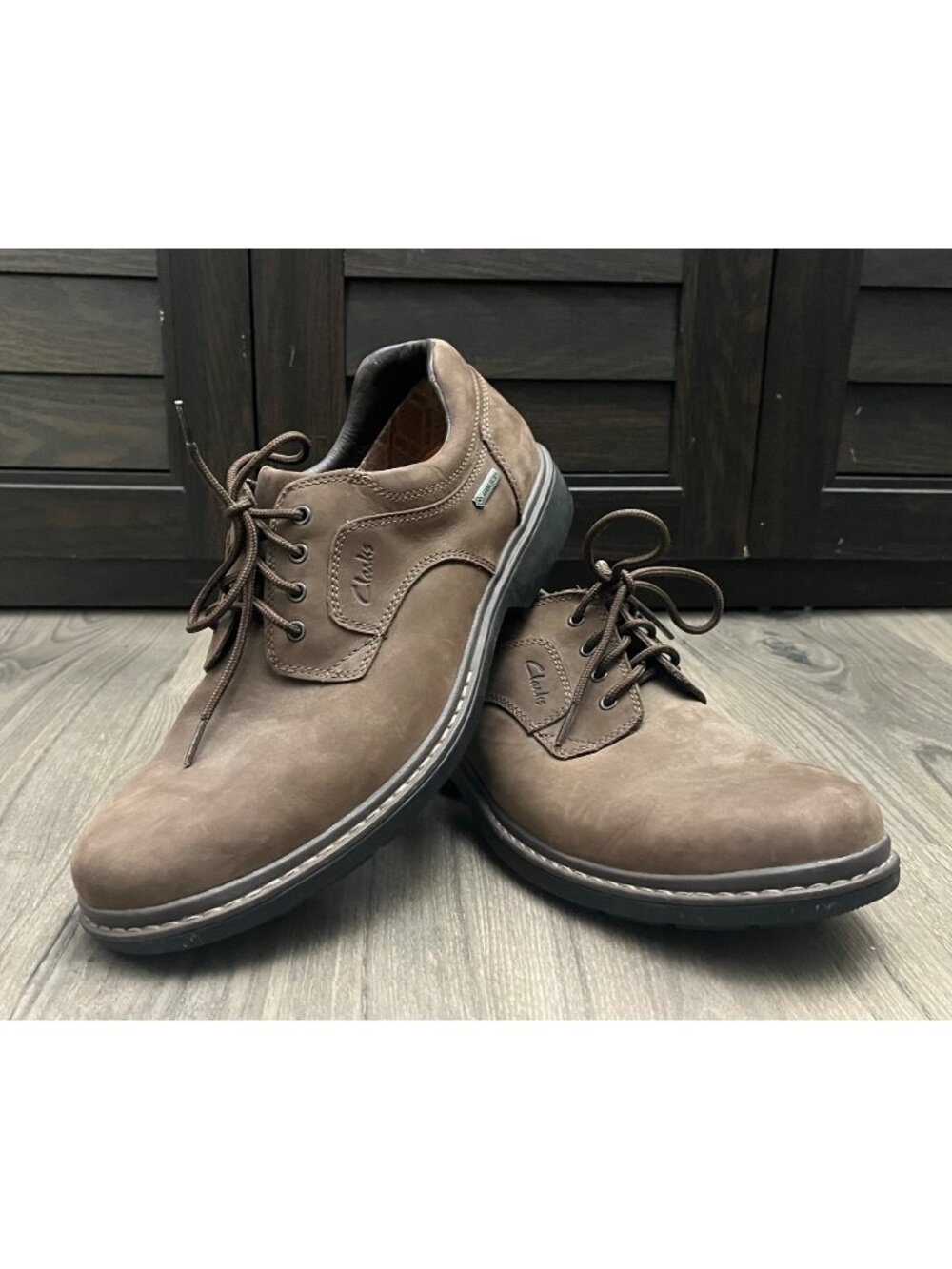 Clarks Rockie Lo GTX Mens 12 W Brown Gore Tex Active Air - Excellent